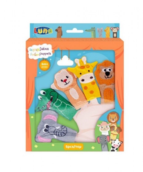 Δακτυλοζωάκια Luna Toys 5 τμχ 622101 2 σχέδια